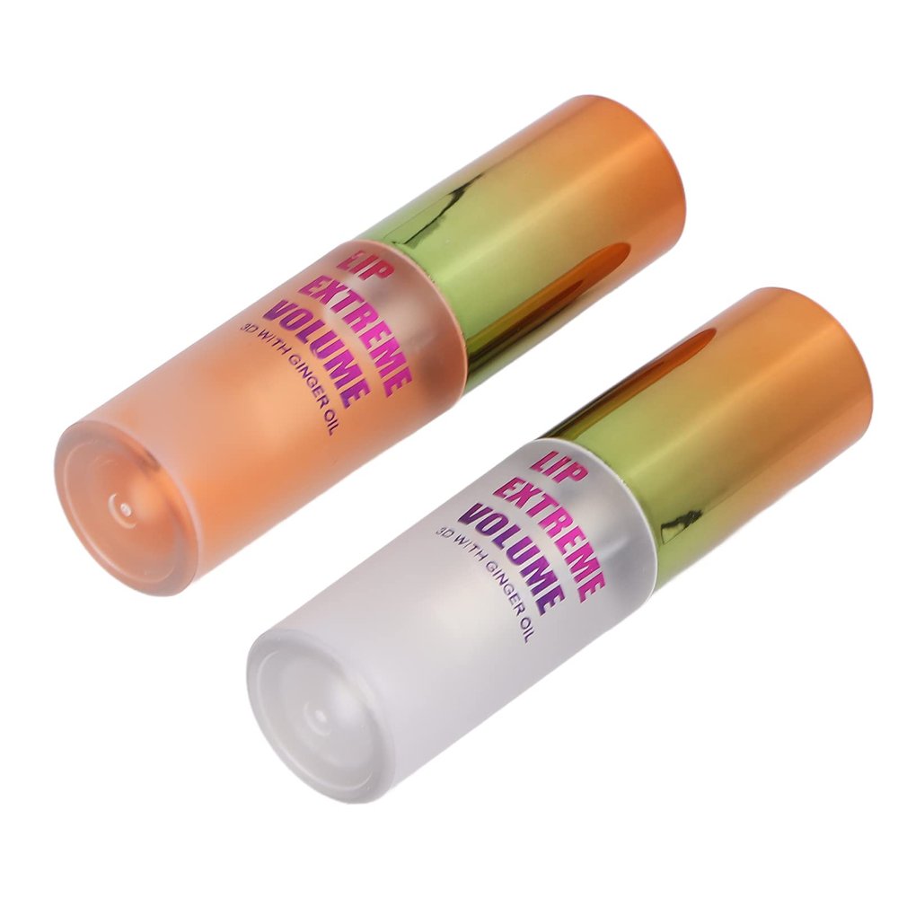2Pcs Day & Night Lip Plumping Oil Set, 4.5G Plumper Serum With Ginger + Mint, Gloss for Moisturizing and Reducing Fine Lines