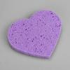 LALAFINA 10PCS Facial Sponges Heart Shape Compressed Facial Sponges Makeup Removal Sponges for Face Cleansing Exfoliating, Purple view 2