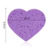 LALAFINA 10PCS Facial Sponges Heart Shape Compressed Facial Sponges Makeup Removal Sponges for Face Cleansing Exfoliating, Purple view 3
