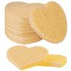 50-Count Facial Sponges Compressed, 100% Natural Cellulose Face Sponge Professional Cosmetic Spa Sponges for Face Cleansing, Exfoliating Mask, Makeup Removal for Travel and Home, Deep Yellow view 1