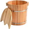 Katzowen Foot Soaking Bath Basin,Wood Footbath Bucket Pedicure and Massager Tub for at Home Spa Treatment for Soaking Tired and Sore Feet view 1