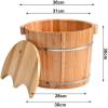 Katzowen Foot Soaking Bath Basin,Wood Footbath Bucket Pedicure and Massager Tub for at Home Spa Treatment for Soaking Tired and Sore Feet view 2