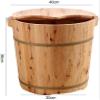 Katzowen Foot Basin for Foot Bath,Soak,or DetoxFoot Spa for Adults,Large Foot Soak Tub,Foot Soak Bucket Made of Solid Wood Foot Spa Household Wash Ba view 2