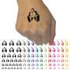 Brawny Gorilla Ape Temporary Tattoo Water Resistant Fake Body Art Set Collection - Light Blue (One Sheet) view 1