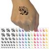 Baby Raccoon Woodland Animal Temporary Tattoo Water Resistant Fake Body Art Set Collection - Light Blue (One Sheet) view 1