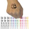 Otter Couple Holding Hands Love Anniversary Valentine's Day Temporary Tattoo Water Resistant Fake Body Art Set Collection - Light Blue (One Sheet) view 1