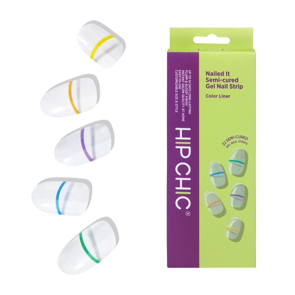 HIP CHIC Nailed It SEMI CURED GEL NAIL STRIP Color Liner