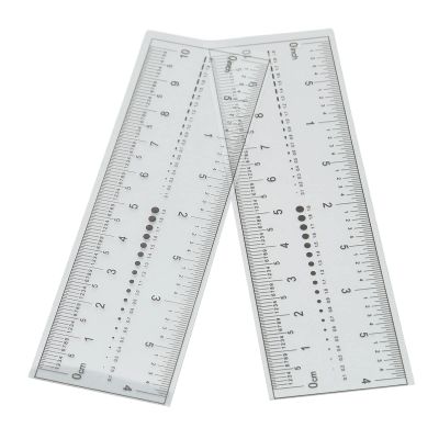 Rhinestone Tool, Pocket Ruler, 10Pcs Professional Portable Transparent Nail Shaper Nail Measurement for Nail Tips for Nail Measuring Tool