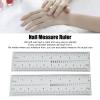 Rhinestone Tool, Pocket Ruler, 10Pcs Professional Portable Transparent Nail Shaper Nail Measurement for Nail Tips for Nail Measuring Tool view 2