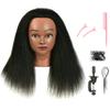 FUTAI African American Mannequin Head 100% Real Human Hair Manikin Doll Style Head for Practice Braiding Styling Cosmetology Training with Stand view 1