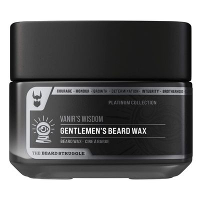 Gentlemen's Beard & Mustache Wax for Men by Beard Struggle - Viking Beard Wax Helps to Tame Style & Groom - Platinum Collection - Vanir's Wisdom - Moustache Wax, 50g / 1.76 US. oz.