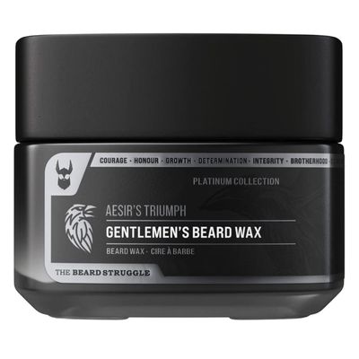 Gentlemen's Beard & Mustache Wax for Men by Beard Struggle - Viking Beard Wax Helps to Tame Style & Groom - Platinum Collection - Aesir's Triumph - Moustache Wax, 50g / 1.76 US. oz.