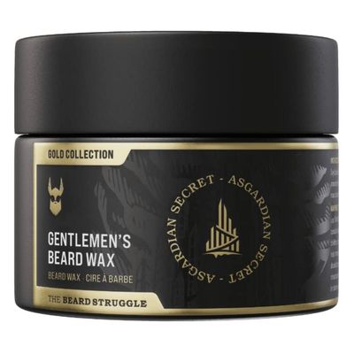 Gentlemen's Beard & Mustache Wax for Men by Beard Struggle - Viking Beard Wax Helps to Tame Style & Groom - Gold Collection - Asgardian Secret - Moustache Wax, 50g / 1.76 US. oz.