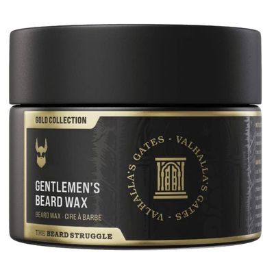Gentlemen's Beard & Mustache Wax for Men by Beard Struggle - Viking Beard Wax Helps to Tame Style & Groom - Gold Collection - Valhalla's Gates - Moustache Wax, 50g / 1.76 US. oz.