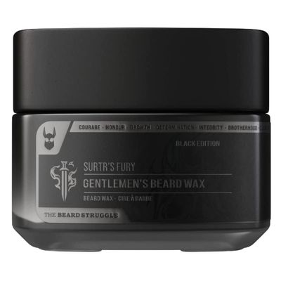 Gentlemen's Beard & Mustache Wax for Men by Beard Struggle - Viking Beard Wax Helps to Tame Style & Groom - Platinum Collection - Surtr's Fury - Moustache Wax, 50g / 1.76 US. oz.