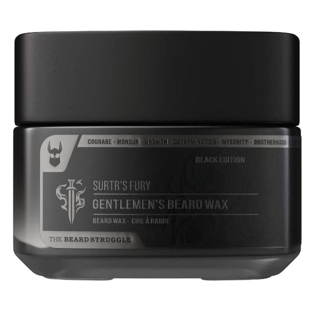 Gentlemen's Beard & Mustache Wax for Men by Beard Struggle - Viking Beard Wax Helps to Tame Style & Groom - Platinum Collection - Surtr's Fury - Moustache Wax, 50g / 1.76 US. oz.