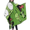 CONPELSON Adults Hair Cut Cape Invader Anime Zim Hair Cutting Cape Waterproof Haircut Apron Cover for Barber & Home Use 55"X66" view 1