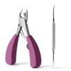 MR.GREEN Toenail Clipper Stainless Steel Ingrown Nail Cutter Good at Cutting Thick and Hard Nails Pedicure Tools (Purple+Nail Remover) view 1
