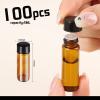 Teenitor 100pcs Essential Oil Bottles, 5ml Essential Oil Bottles Empty Glass Anointing Bottles, Small 5ml Oil Vial, Sample Bottles view 2