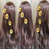 [12 Packed] Women Sweet Mini Sunflower Side Hair Clip Beach Wedding Flower Bridesmaid Hair Accessory view 4