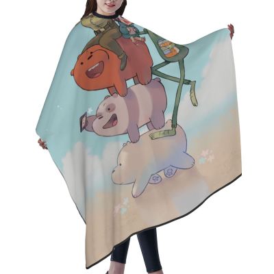 CONPELSON Adults Hair Cut Cape We Bare Anime Bears Hair Cutting Cape Waterproof Haircut Apron Cover for Barber & Home Use 55"X66"