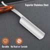 Straight Razor With Strope - Professional Straight Edge Barber Premium Stainless Steel Shaver With Shaving Strop for Men Home & Salon Grooming Using (NO.147) view 2