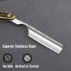 Straight Razor With Strope - Professional Straight Edge Barber Premium Stainless Steel Shaver With Shaving Strop for Men Home & Salon Grooming Using (NO.163) view 2