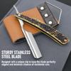 Straight Razor With Strope - Professional Straight Edge Barber Premium Stainless Steel Shaver With Shaving Strop for Men Home & Salon Grooming Using (NO.163) view 4
