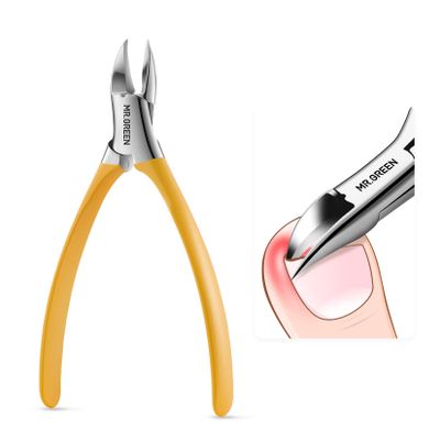 MR.GREEN Toenail Clippers Stainless Steel Ingrown Nail Cutter Thick and Hard Nails Pedicure Manicure Tools (Orange)