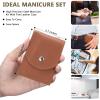 Geosar 12 Sets Manicure Set Nail Clippers Pedicure Kit Stainless Steel Professional Pedicure Christmas Grooming Kits Nail Care Tools with Luxurious for Xmas Gifts Travel Case(Brown) view 2