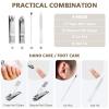 Geosar 12 Sets Manicure Set Nail Clippers Pedicure Kit Stainless Steel Professional Pedicure Christmas Grooming Kits Nail Care Tools with Luxurious for Xmas Gifts Travel Case(Brown) view 3