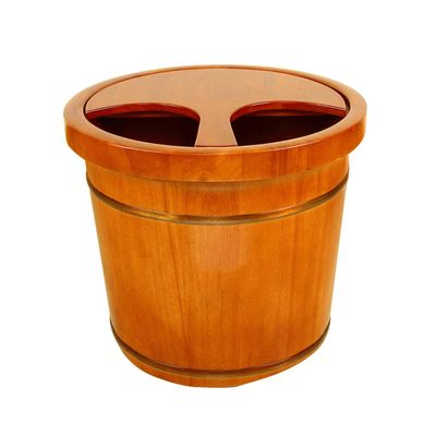 ONCLI Wood Foot Bath Bucket Solid Wood Foot Tub, Pedicure Spa Oak Casks, Smooth and Delicate Pedicure Barrels, Household Foot Bath Barrel,Heightening, Heat Preservation Super Easy to use