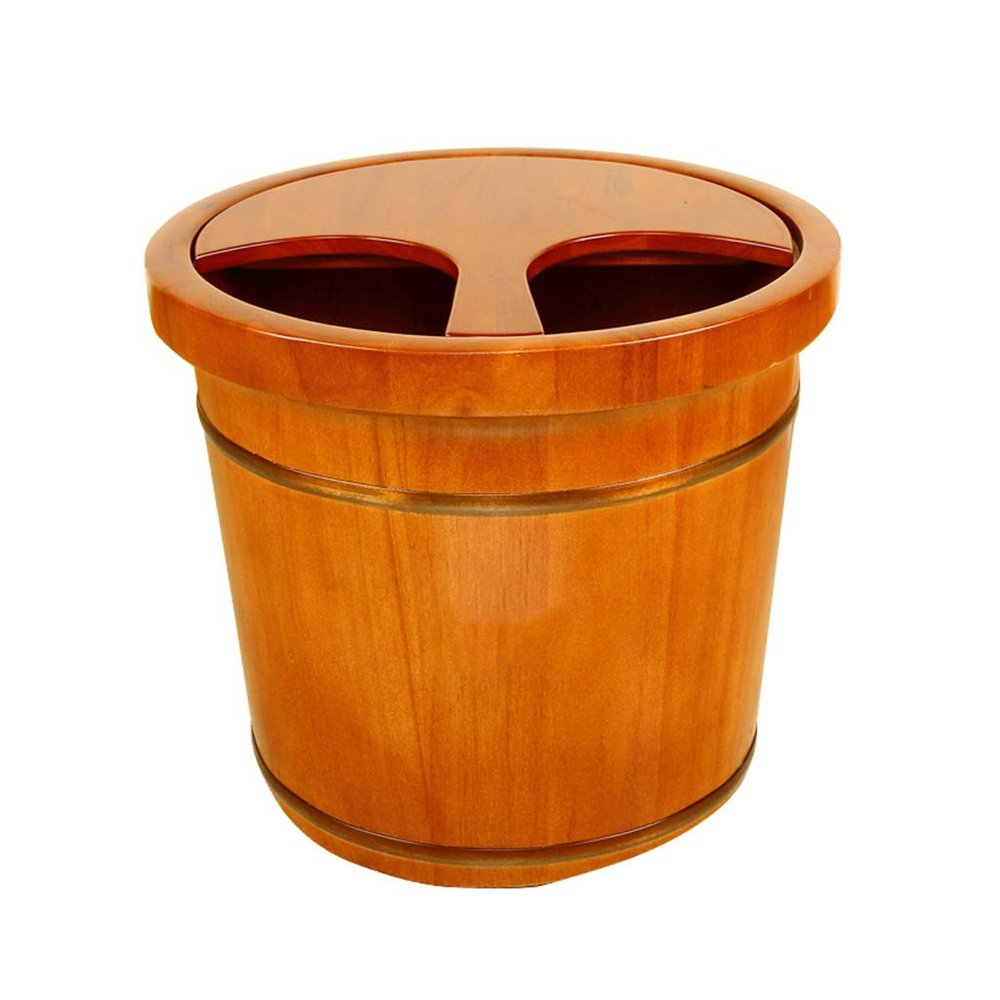 ONCLI Wood Foot Bath Bucket Solid Wood Foot Tub, Pedicure Spa Oak Casks, Smooth and Delicate Pedicure Barrels, Household Foot Bath Barrel,Heightening, Heat Preservation Super Easy to use