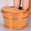 ONCLI Wood Foot Bath Bucket Footbath,Wooden Foot Bath Barrel,Smooth and Delicate Pedicure Barrels,Thicken Water Saving Insulation Oak Foot Tub Basin (Color : with Cover) (with Cover) Super Easy to view 2
