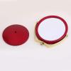 1 Piece 2-Sided Round Shaped Makeup Mirror with Round Base Swivel Makeup Mirror Tabletop Two-Sided Swivel Vanity Mirror Tabletop Makeup Mirror Cosmetic Mirror for Bedroom Bathroom, Red view 4