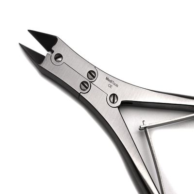 MediTools - Double Action Toenail Nippers, Clippers, Compound Action, Heavy Duty Thick Toenail Cutter, Pedicure, Podiatrist's Nippers, Straight Cut, Ingrown Nails Cutter, Stainless Steel, Premium