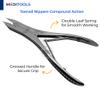MediTools - Double Action Toenail Nippers, Clippers, Compound Action, Heavy Duty Thick Toenail Cutter, Pedicure, Podiatrist's Nippers, Straight Cut, Ingrown Nails Cutter, Stainless Steel, Premium view 3