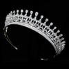 5A Cubic Zirconia Wedding Tiara Princess Queen Crown Pageant Prom Quince Bridal Hair Accessories Silver Headdress Gifts for Women HB052 (Silver) view 1