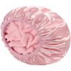 YIZIJIZI Terry Lined Shower Cap,Triple Layer Large Cap for Women,Shower Cap Reusable Waterproof,Long Thick Hair(Pink) view 1