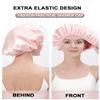 YIZIJIZI Terry Lined Shower Cap,Triple Layer Large Cap for Women,Shower Cap Reusable Waterproof,Long Thick Hair(Pink) view 3