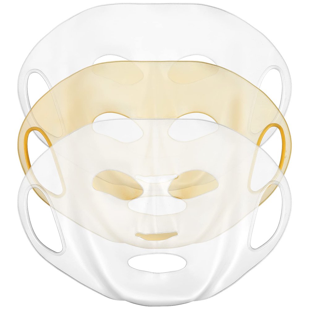 minkissy Beauty Mask Silicone Reusable Facial Mask 3pcs Moisturizing Facial Mask Cover Reusable Anti-wrinkle Silicone Face Mask Holder for Sheet Masks
