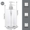 Suream 22oz/650ml Refillable Pump Press Bottles,24PCS Waterproof Labels for Plastic/Glass Bottles,3Pack Square Empty Bathroom Bottle for Shampoo, Soap, Lotion, Conditioner, Home Organization view 3