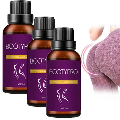 Bootypro Hip Lifting Massage Oil, Plump Up Booty Enhancement Oil, Plump Up Buttock Enhancement Oil, Booty Enhancement Oil, Big Butt Massage Cream, Buttock Lifting Essential Oil for Women 30ml (3pcs)