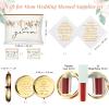 Coume 6 Pack Mother of The Bride Gifts Mother of The Groom Gifts Set with 2 Flower Themed Cosmetic Bags 2 Makeup Mirror 2 Handkerchiefs for Women Wedding Engagement Proposal Bridal Shower view 2