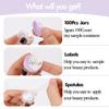 100 Mini Sample Jars with Lids - 3 Gram Capacity, Makeup Travel Containers with Labels, Includes Disposable Spatulas view 4
