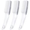 3 Packs Handle Grip Fingernail Brush, Ooloveminso Hand Nail Cleaning Brushes for Toes and Nails Cleaner, Soft Stiff Bristles Scrubber Tools for Men and Women, Transparent view 1