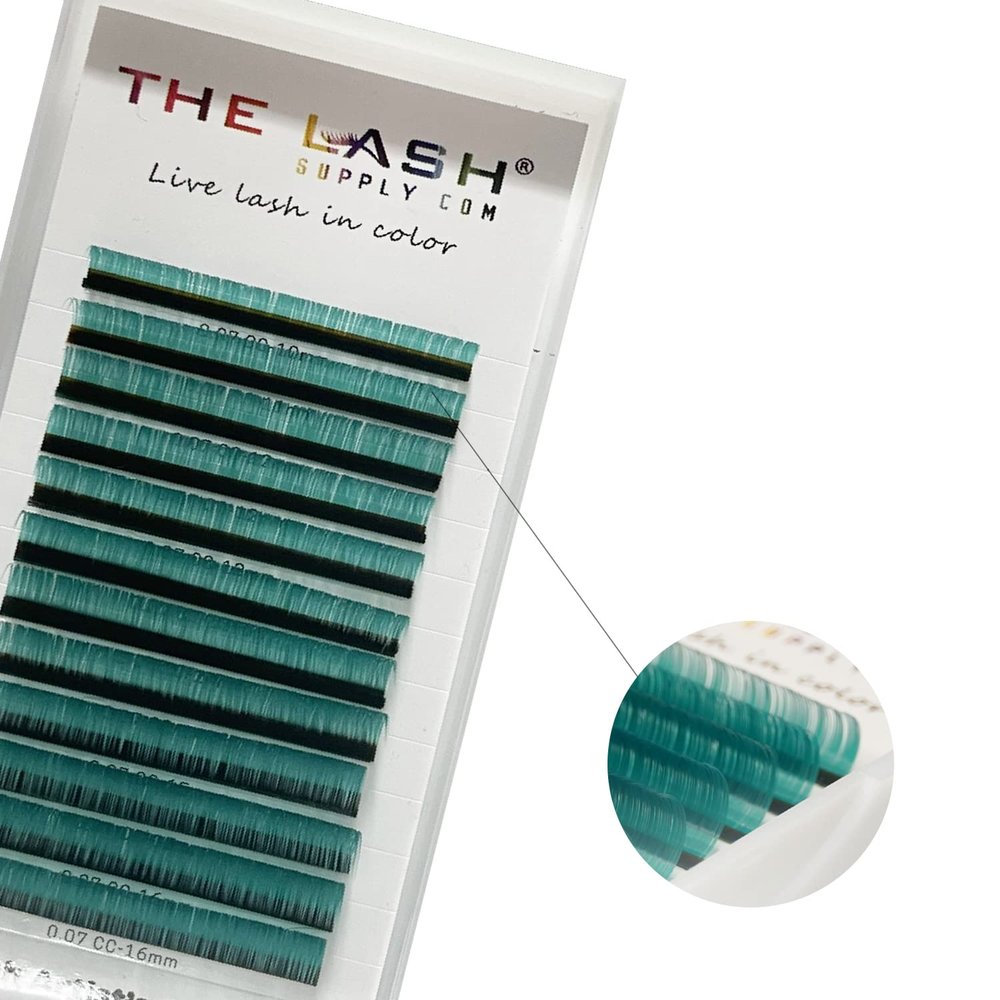 THE LASH SUPPLY Halloween Color Volume Eyelash Extensions, CC Curl, 13-18mm Length, 0.07 Thickness Multi Color, Natural and Long-lasting Curl, Mixed Color Pack, Professional Use Only