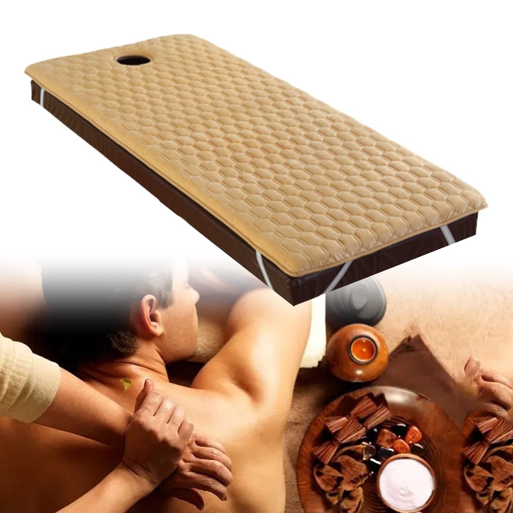 Massage Accessories Table Pad Rectangle Spa Bed Mattress Memory Foam Lash Bed Topper with Elastic Bands 7cm Thick Tatami Lash Bed Mat for Beauty Salon Physiotherapy Bed,Camel,75x190cm