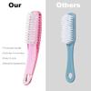 3 Packs Handle Grip Fingernail Brush, Ooloveminso Hand Nail Cleaning Brushes for Toes and Nails Cleaner, Soft Stiff Bristles Scrubber Tools for Men and Women, Pink view 3