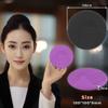 2 Pieces Silicone Makeup Brush Cleaner, YalsFTY Cosmetic Brush Scrubber Mat Pad Cleaning Tool, Dual-Sided Functionality to Accommodate All types of Brushes, Powder Puffs and Sponges (Black & Purple) view 2